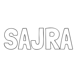 Online izdelana pobarvanka - Pobarvanka imena SAJRA