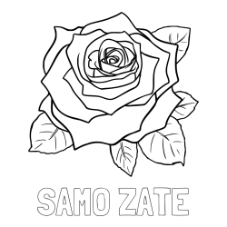 Online izdelana pobarvanka - Pobarvanka imena SAMO ZATE in pobarvanka vrtnice