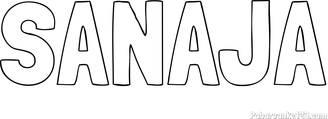 Pobarvanka imena SANAJA