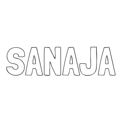 Online izdelana pobarvanka - Pobarvanka imena SANAJA