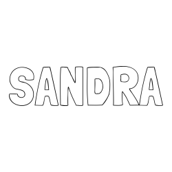 Pobarvanka imena SANDRA
