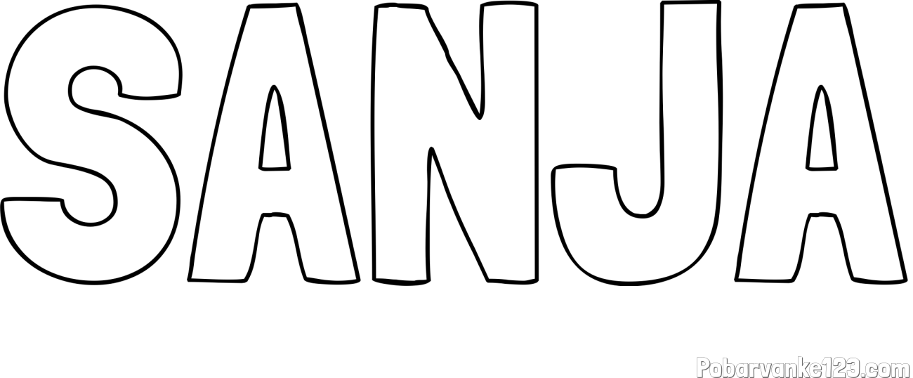 Pobarvanka imena SANJA