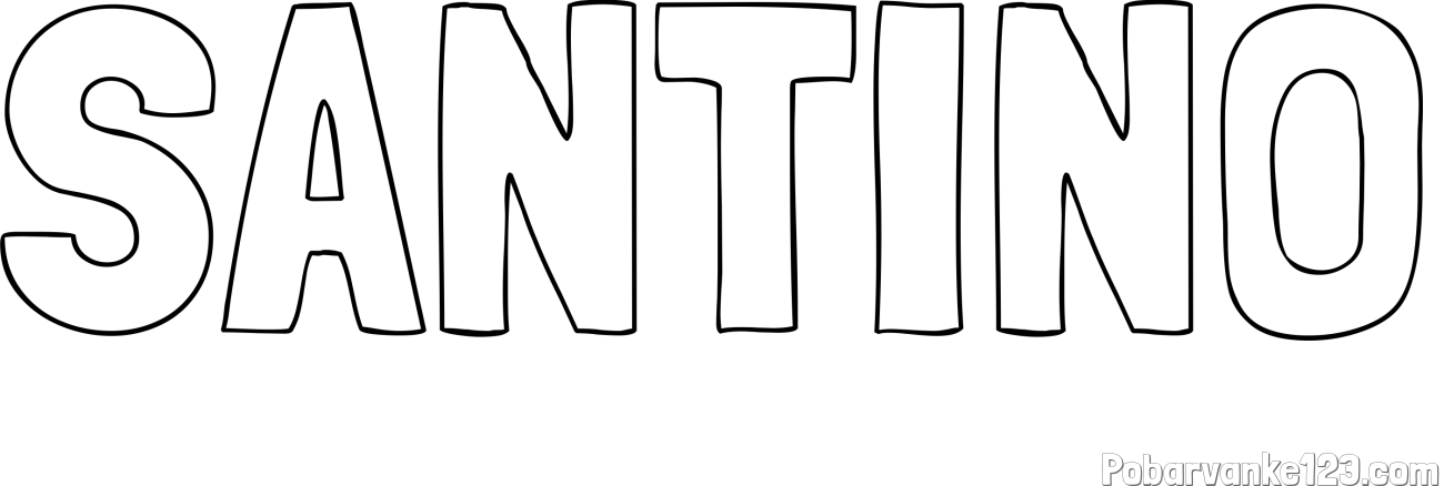 Pobarvanka imena SANTINO