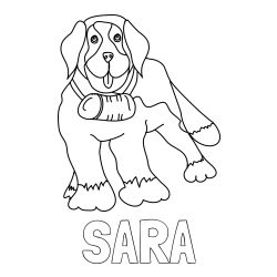 Pobarvanka imena SARA