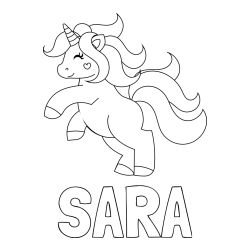 Pobarvanka imena SARA