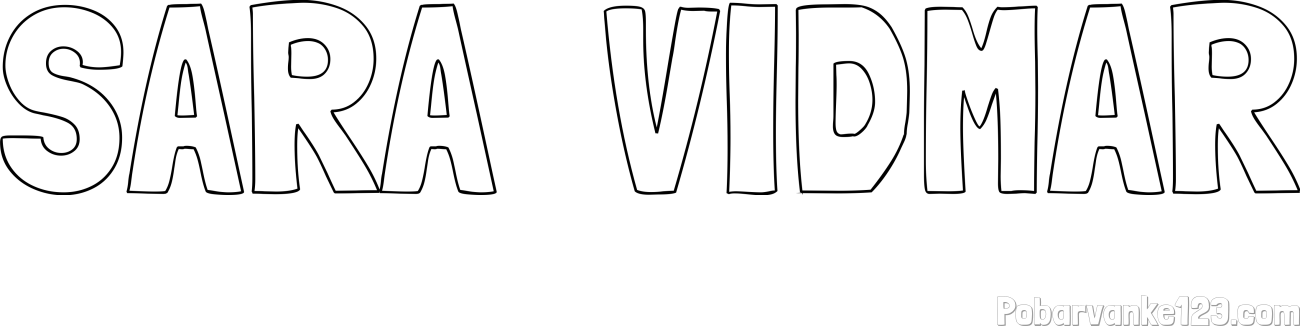 Pobarvanka imena SARA  VIDMAR