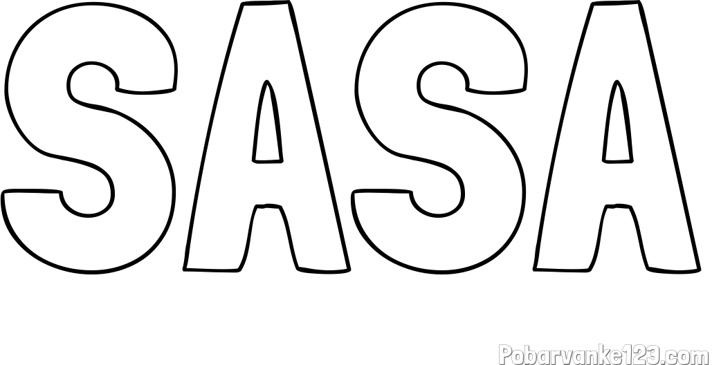Pobarvanka imena SAŠA