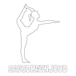 Online izdelana pobarvanka - Pobarvanka imena SAVSDRWVNJCUD in pobarvanka baletke med ogrevanjem