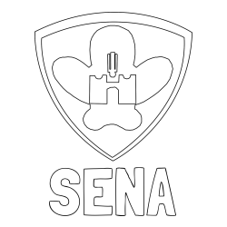 Online izdelana pobarvanka - Pobarvanka imena SENA in pobarvanka NK Maribor (grb)