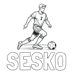 Online izdelana pobarvanka - Pobarvanka imena ŠEŠKO in pobarvanka nogometaša