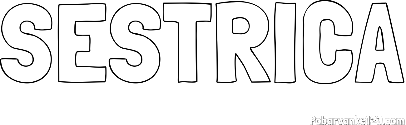 Pobarvanka imena SESTRICA