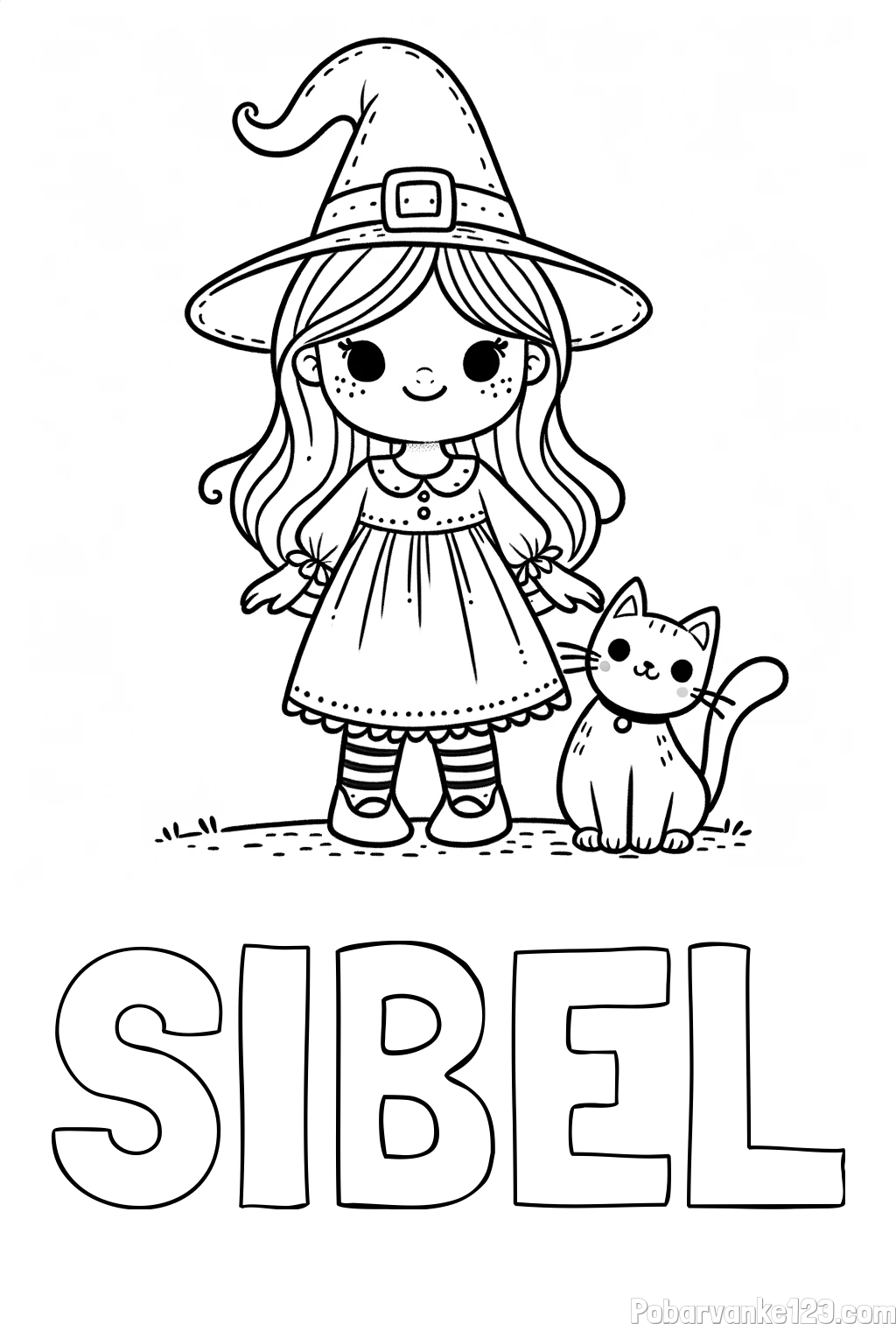 Pobarvanka imena SIBEL