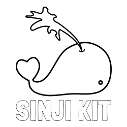 Online izdelana pobarvanka - Pobarvanka imena SINJI KIT in pobarvanka kit