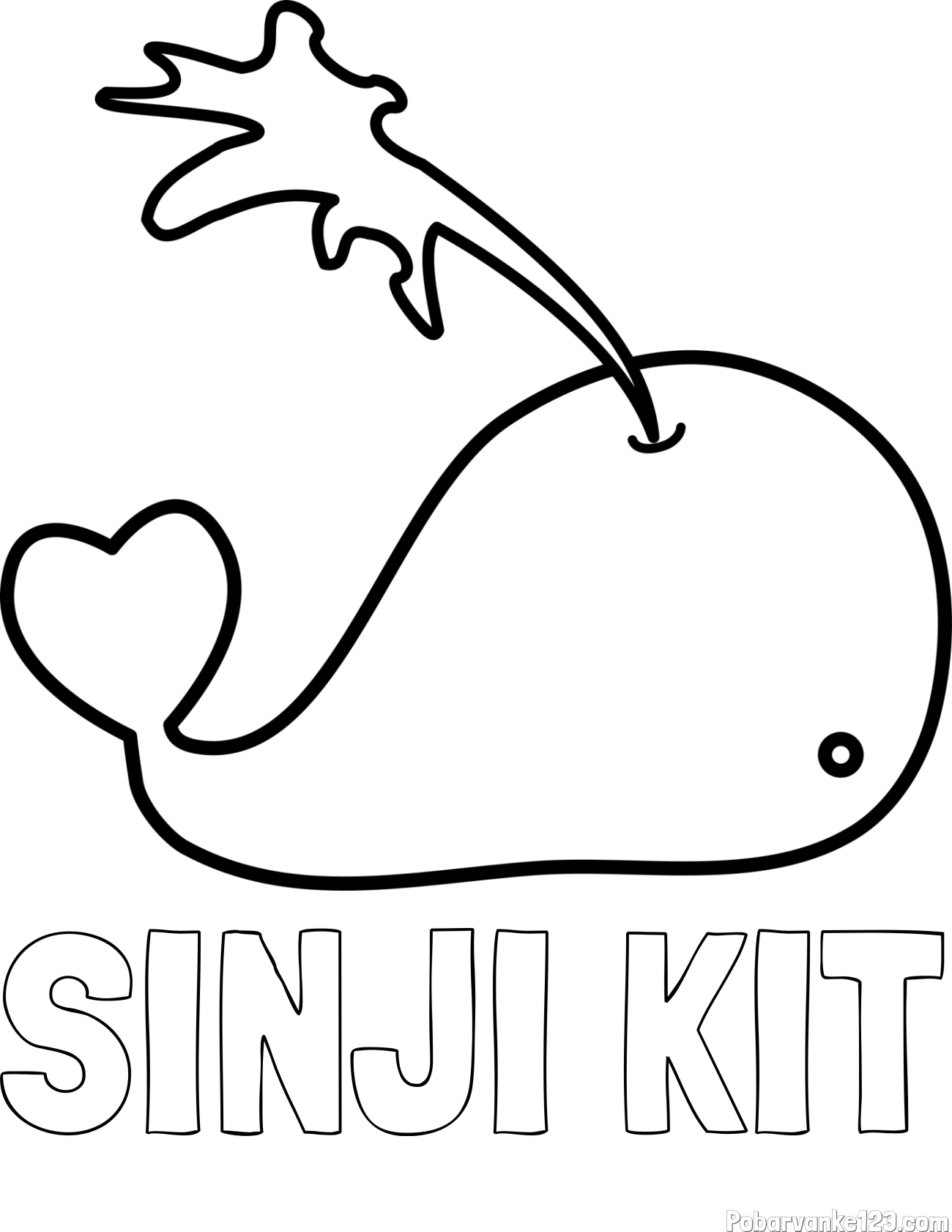 Pobarvanka imena SINJI KIT in pobarvanka kit