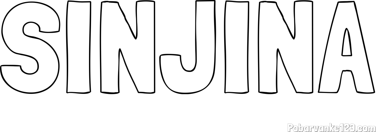 Pobarvanka imena SINJINA