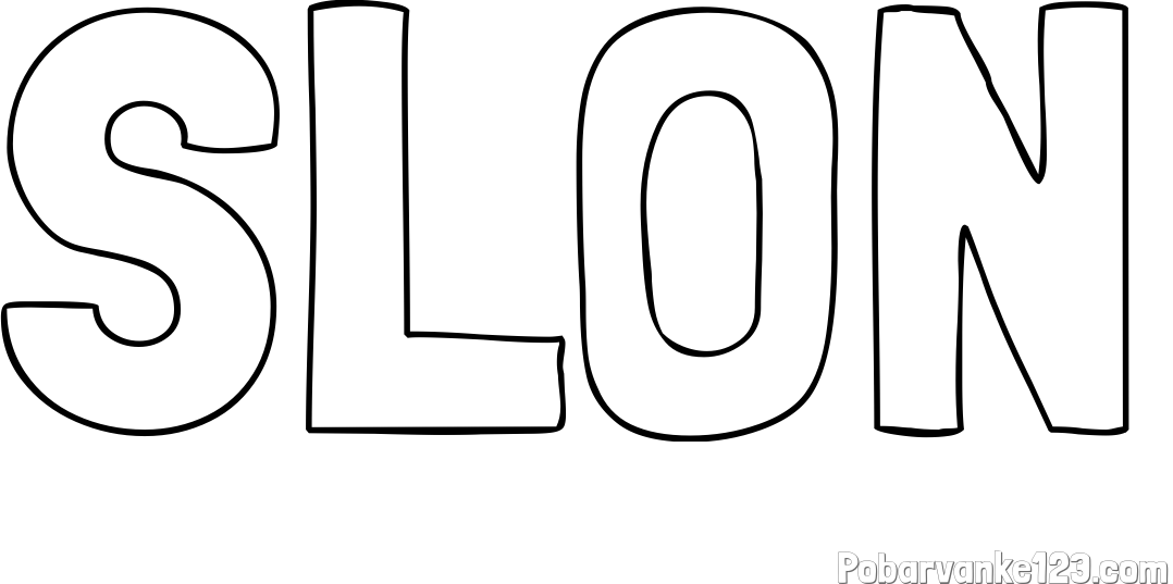 Pobarvanka imena SLON
