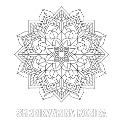 Online izdelana pobarvanka - Pobarvanka imena SMRDIKAVRINA ROŽICA in Čudovita pobarvanka mendale