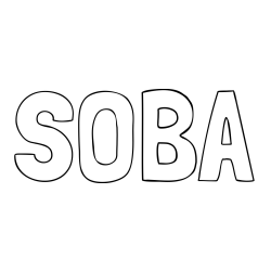 Online izdelana pobarvanka - Pobarvanka imena SOBA