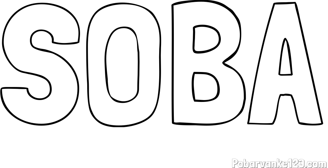 Pobarvanka imena SOBA