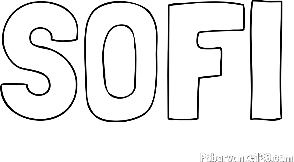 Pobarvanka imena SOFI
