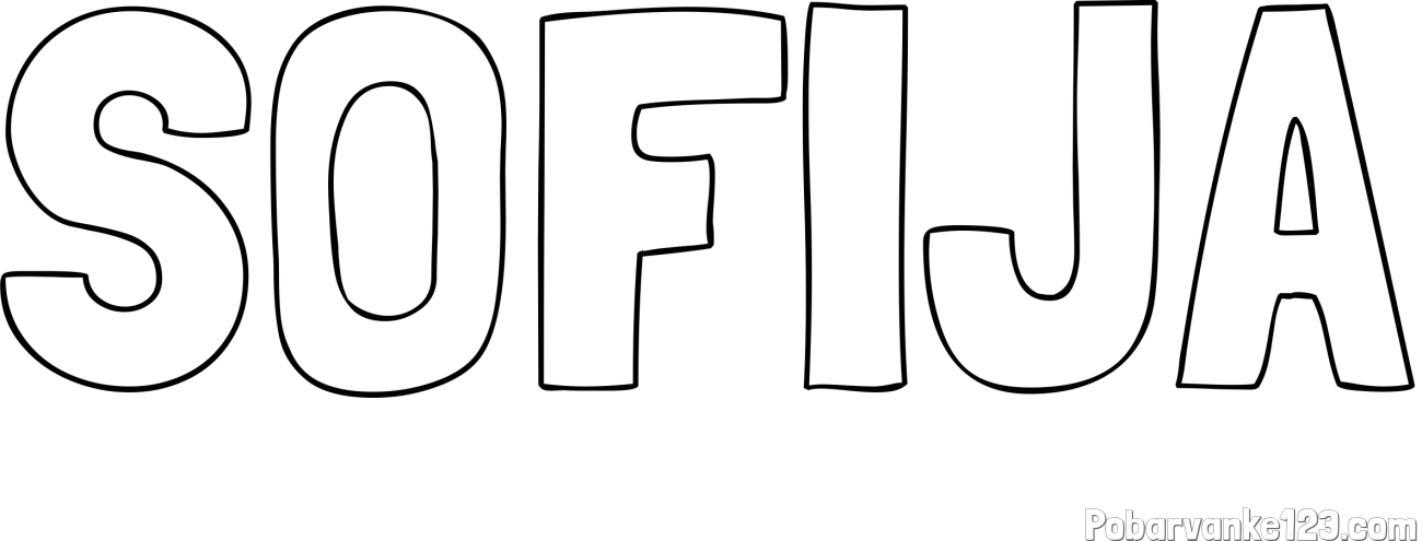 Pobarvanka imena SOFIJA