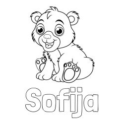 Pobarvanka imena Sofija