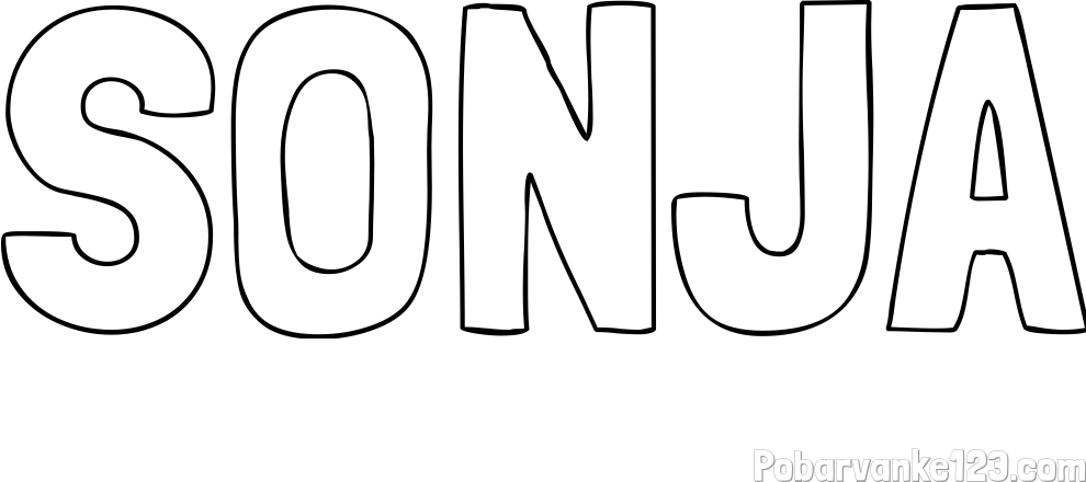 Pobarvanka imena SONJA