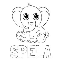 Pobarvanka imena Špela