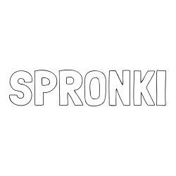 Online izdelana pobarvanka - Pobarvanka imena SPRONKI