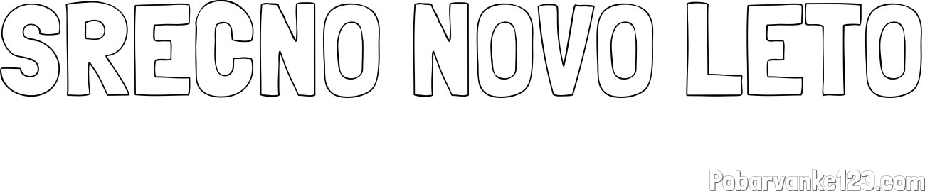 Pobarvanka imena SREČNO NOVO LETO