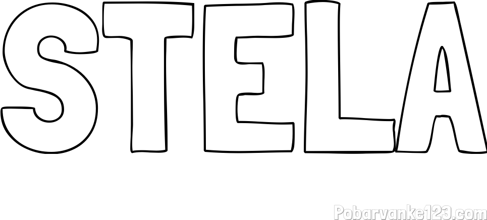 Pobarvanka imena STELA