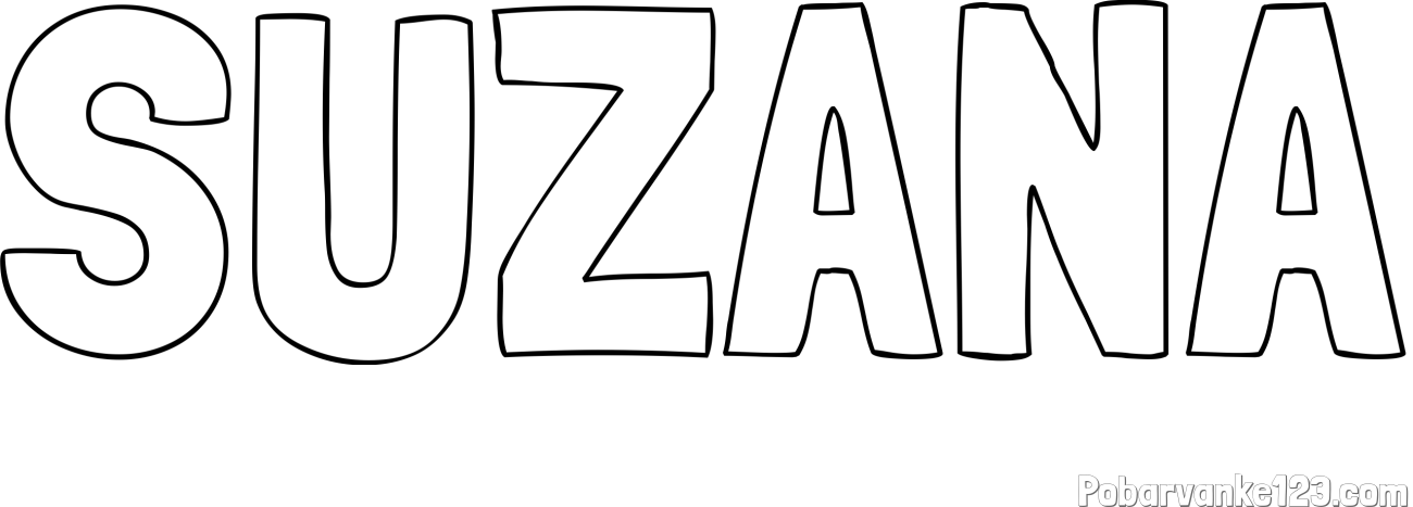 Pobarvanka imena SUZANA