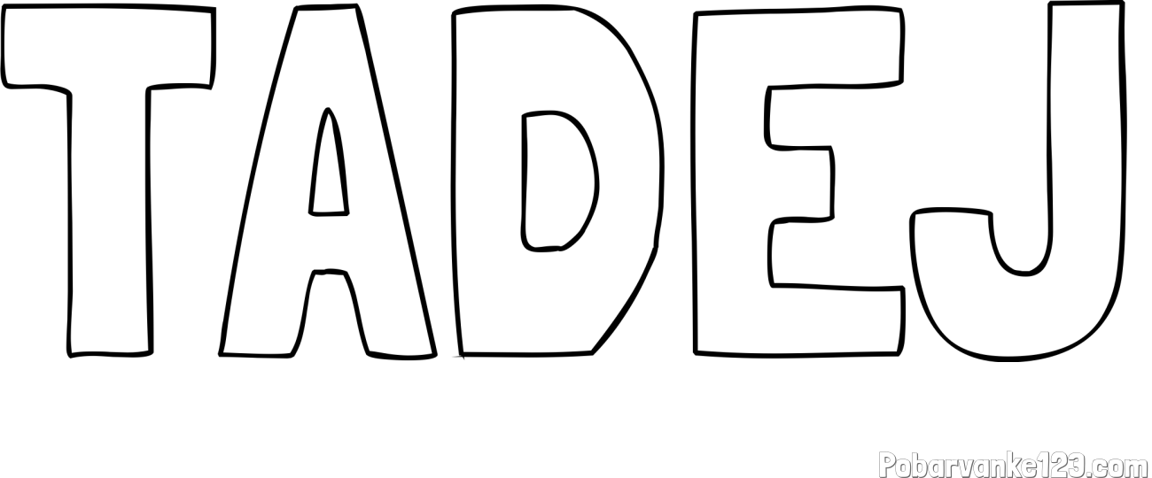 Pobarvanka imena TADEJ