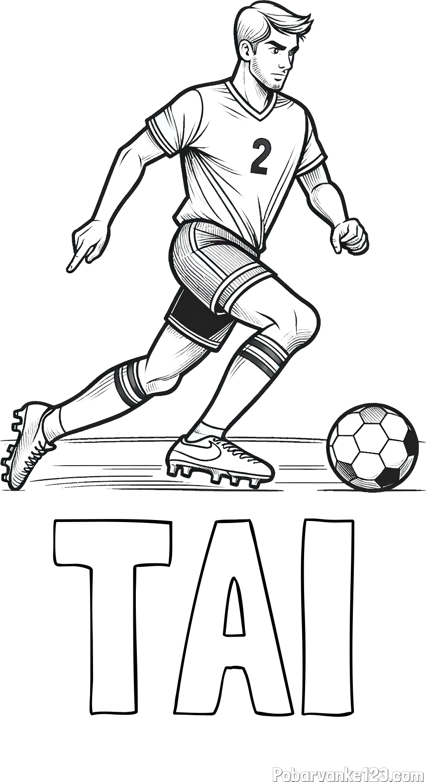 Pobarvanka imena TAI in pobarvanka nogometaša