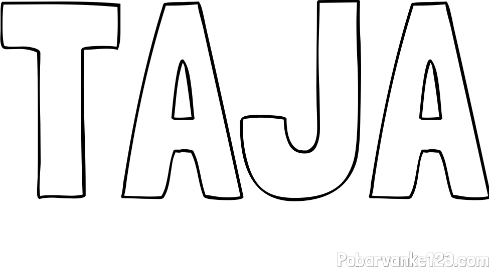 Pobarvanka imena TAJA