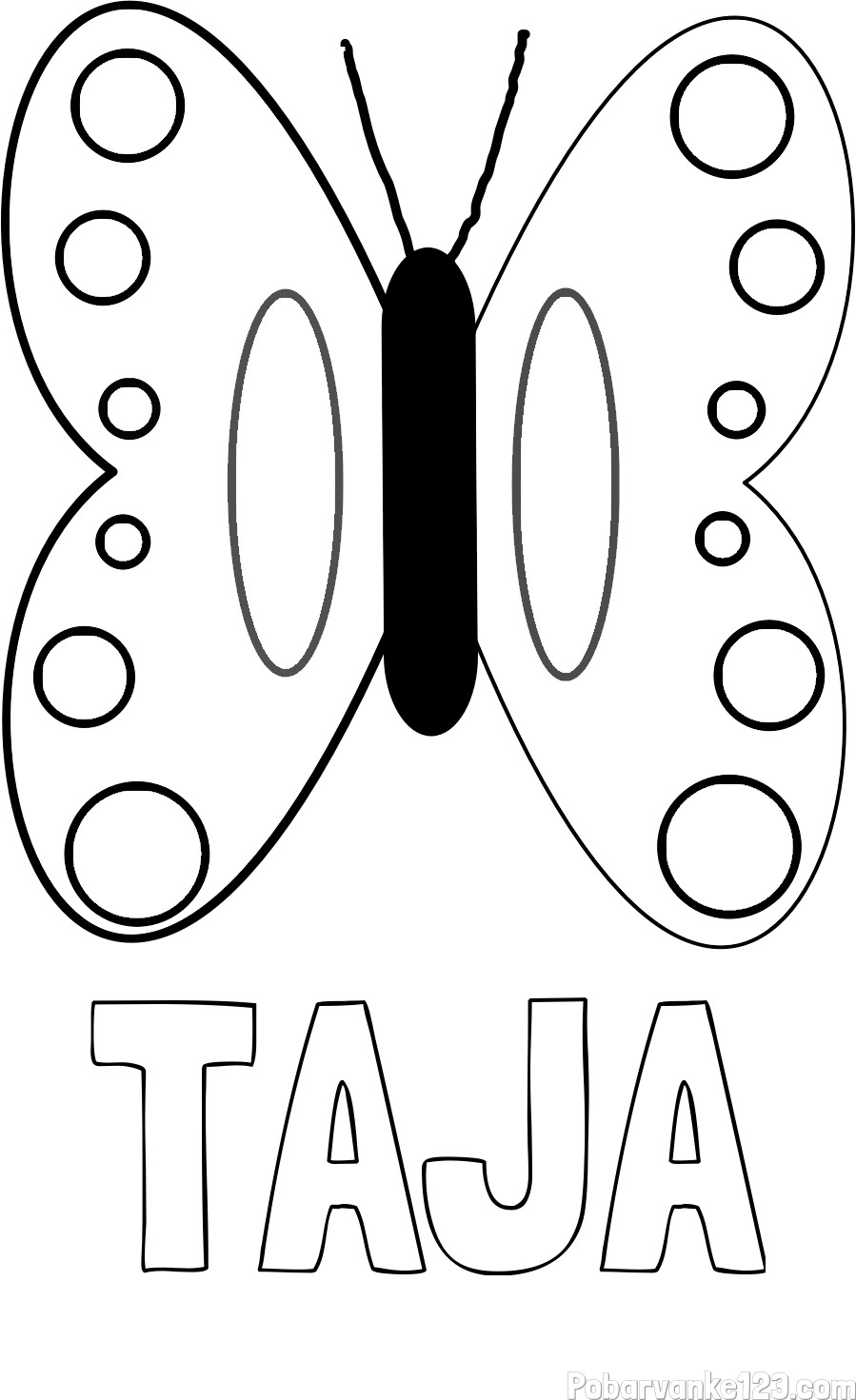 Pobarvanka imena TAJA