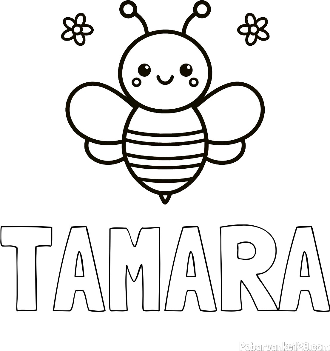 Pobarvanka imena TAMARA