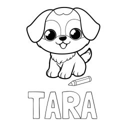 Pobarvanka imena Tara