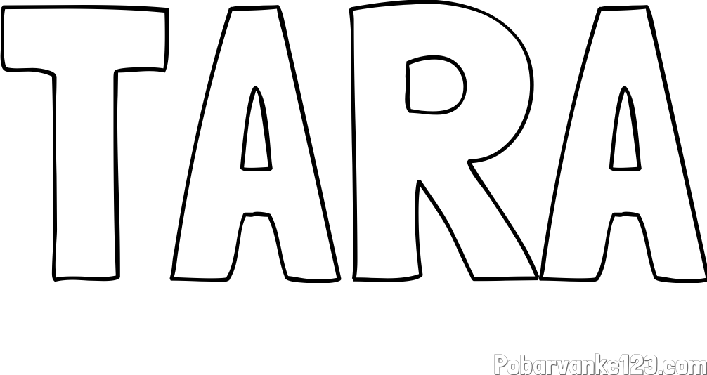 Pobarvanka imena TARA