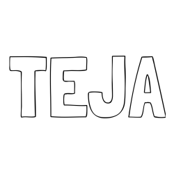 Pobarvanka imena TEJA