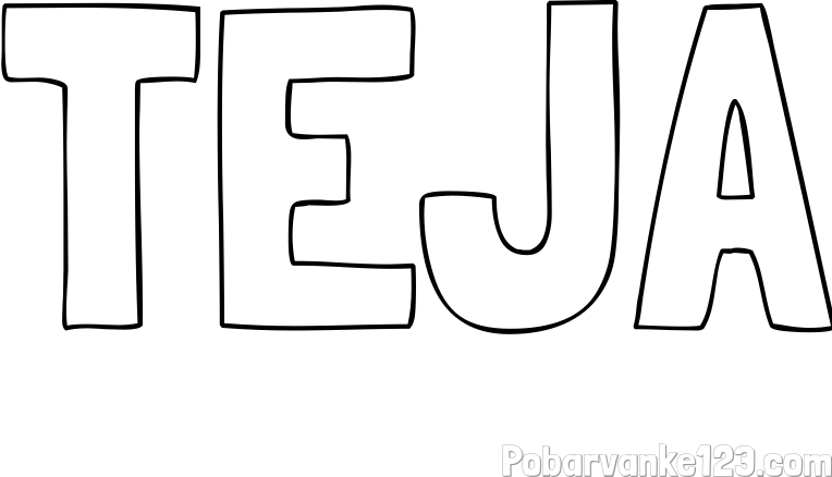 Pobarvanka imena TEJA