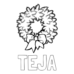 Pobarvanka imena TEJA in adventni venček
