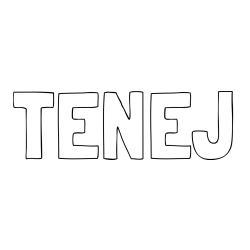 Online izdelana pobarvanka - Pobarvanka imena TENEJ