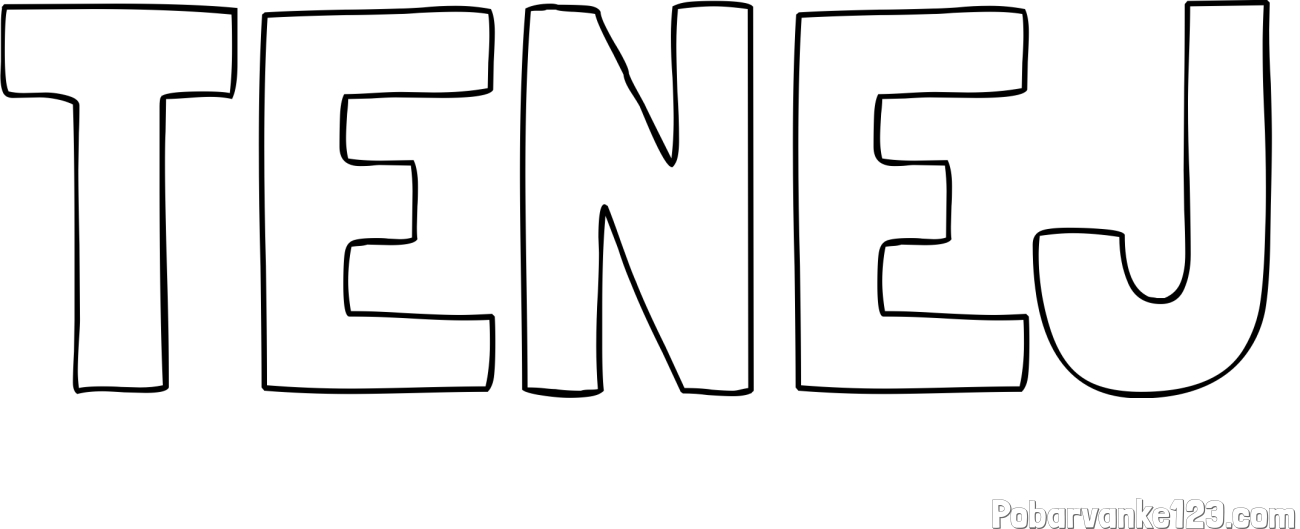 Pobarvanka imena TENEJ
