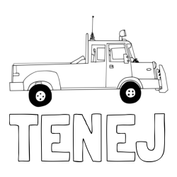 Online izdelana pobarvanka - Pobarvanka imena TENEJ in pobarvanka kamiona (pick-up)