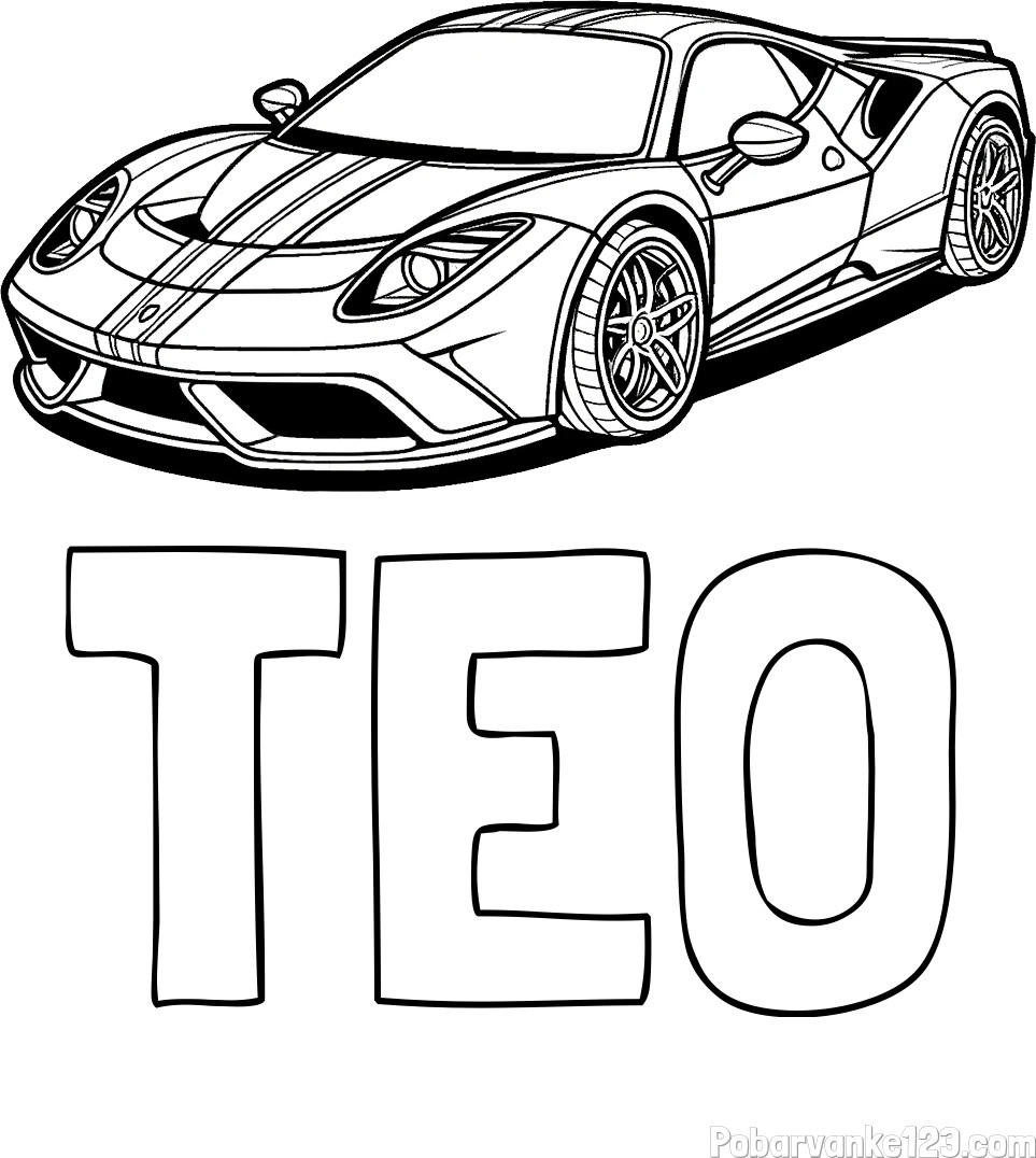 Pobarvanka imena TEO