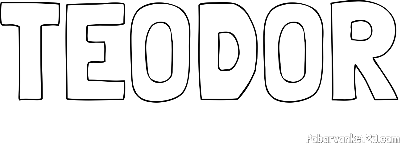 Pobarvanka imena TEODOR