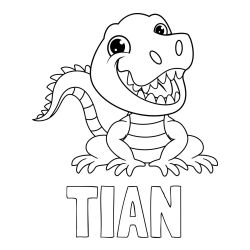 Pobarvanka imena Tian