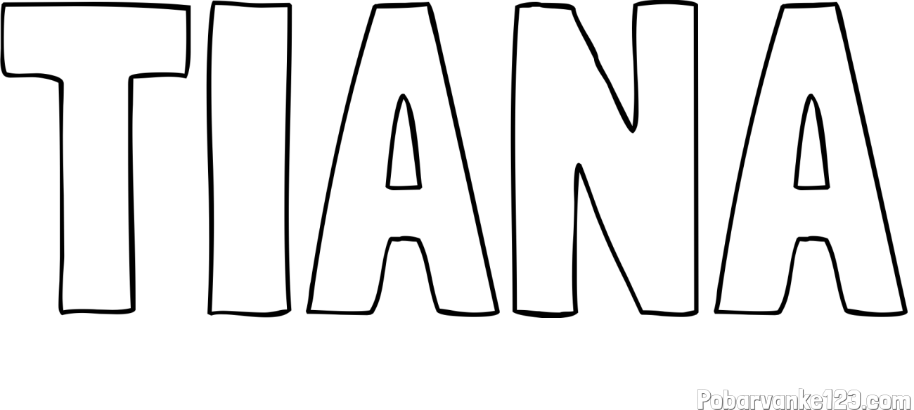 Pobarvanka imena TIANA