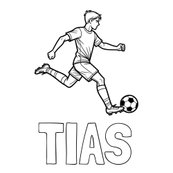 Online izdelana pobarvanka - Pobarvanka imena TIAS in pobarvanka nogometaša v napadu